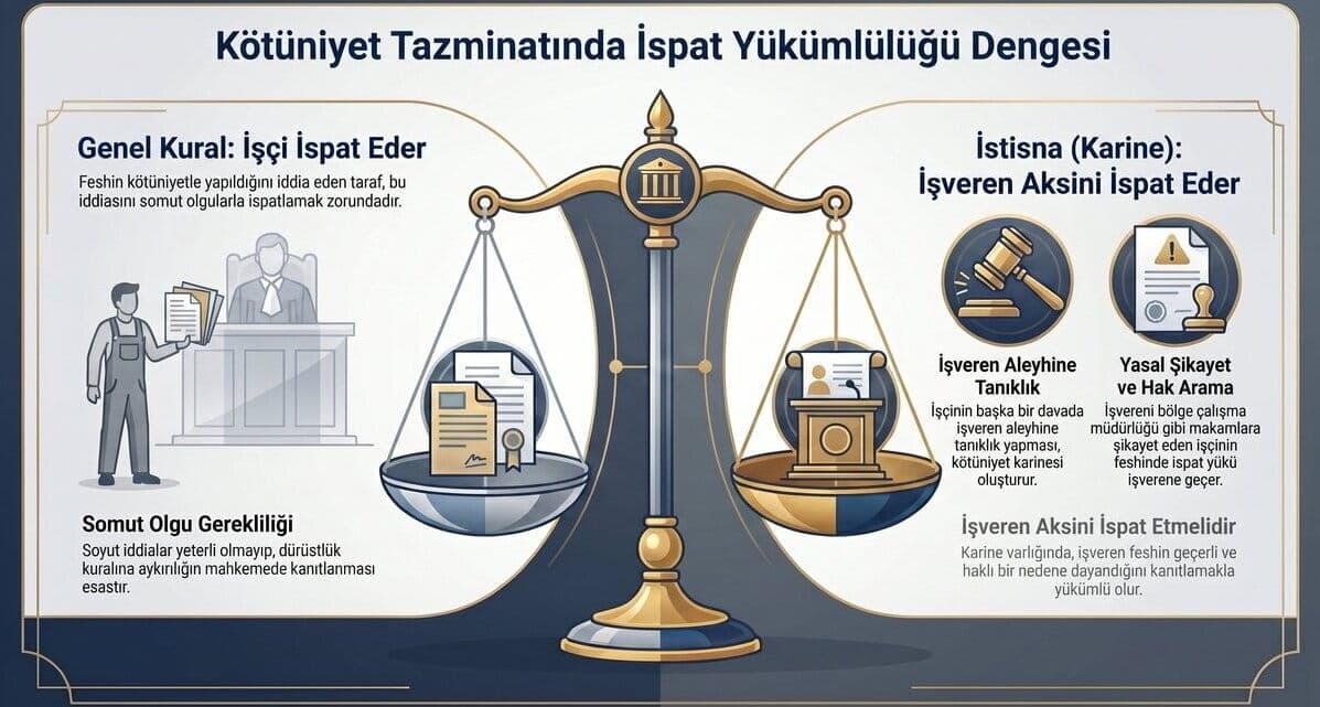 Kötüniyet Tazminatında İspat Yükümlülüğü Dengesi