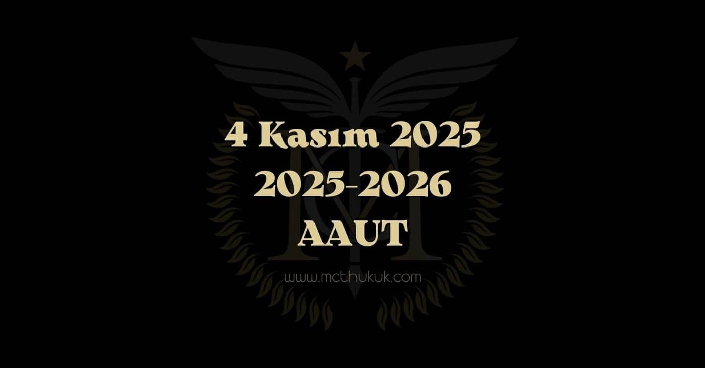 AAUT 2025 – 2026 Avukatlık Asgari Ücret Tarifesi